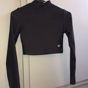 black dance crop top